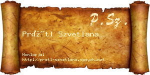 Prátl Szvetlana névjegykártya